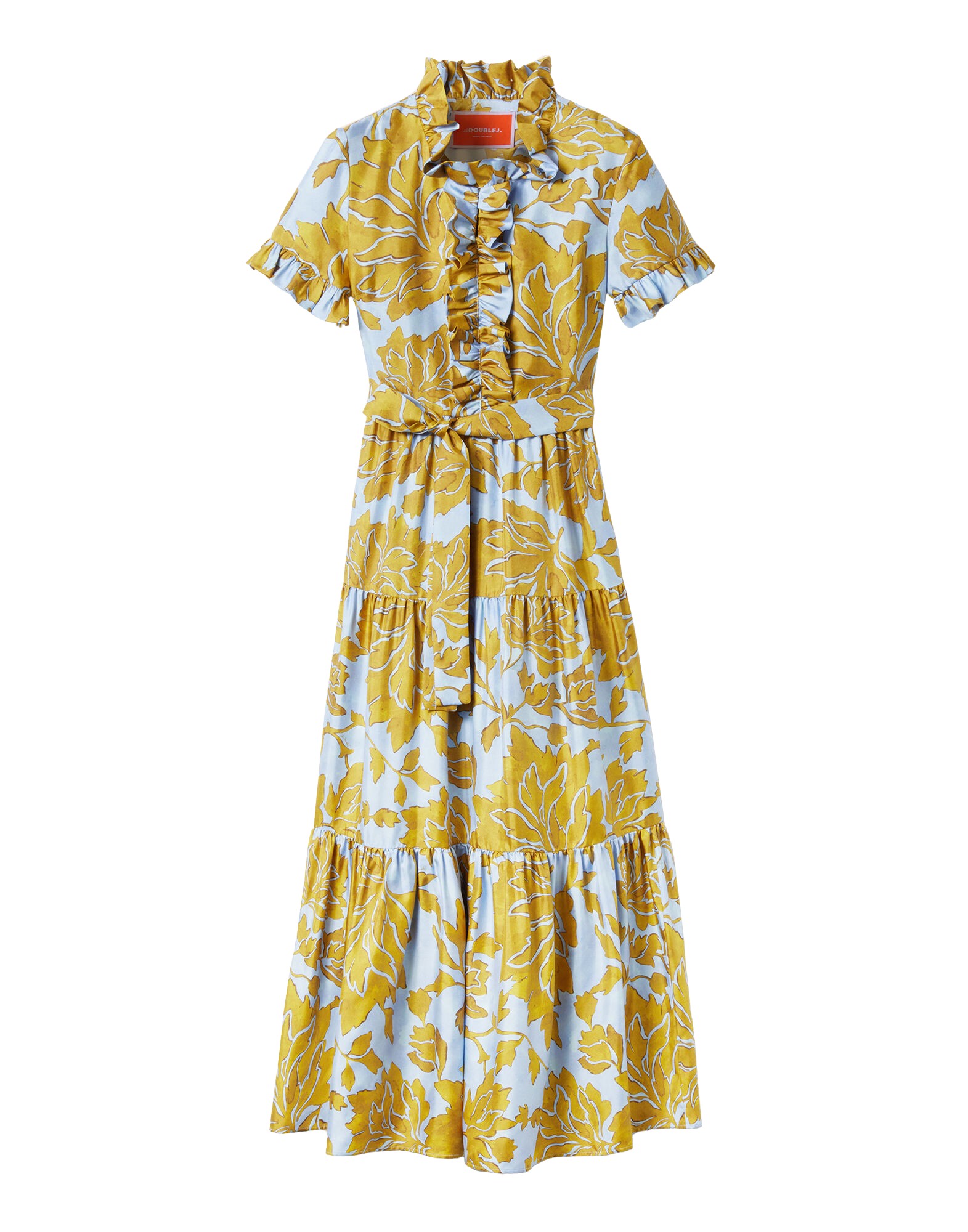La-Double-J-Long-And-Sassy-Dress-coveti-680652_nobg La DoubleJ Roy Dress Phoenix Placée Ivory in Silk Twill - Dresses - Milanese Maximalist Fashion at Luxury Shoes