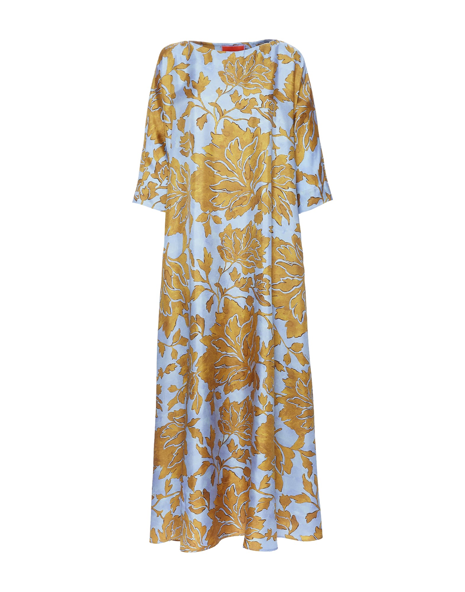 La-Double-J-Muumuu-Dress-Round-Neck-coveti48459_nobg La DoubleJ Muumuu Dress Round Neck Caper Pink in Silk Twill - Dresses - Milanese Maximalist Fashion at Luxury Shoes