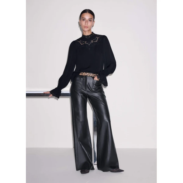 Matte Silk + Lace – luxury British Black in Me and Em exclusively at Luxury Shoes 