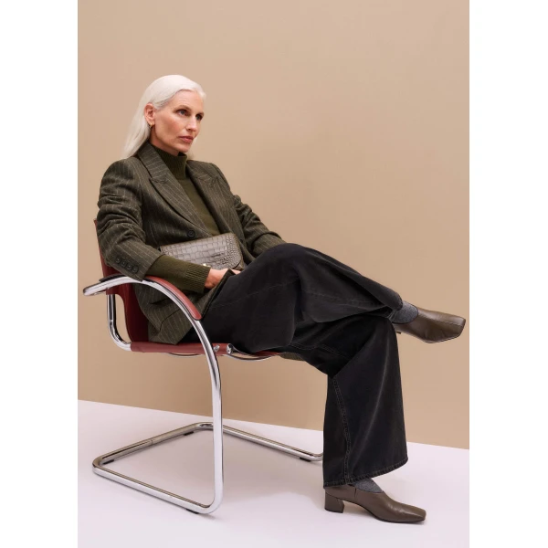 Cashmere – luxury British Green in Me and Em exclusively at Luxury Shoes 