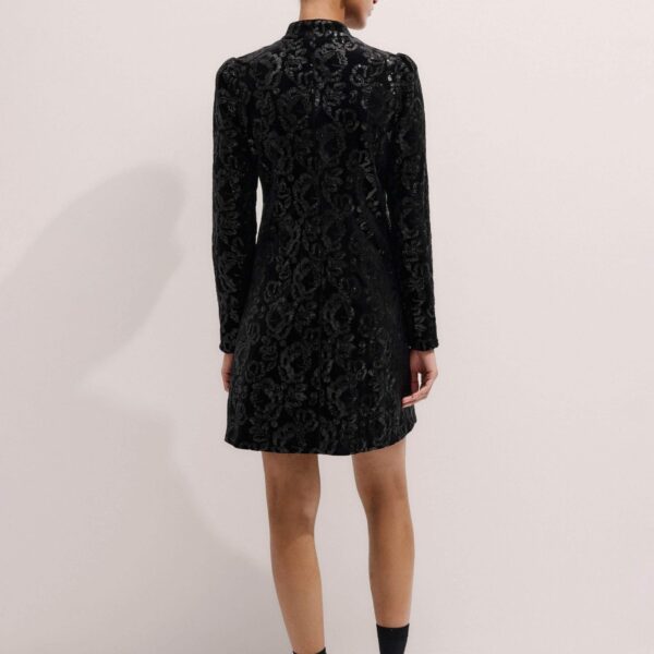 Sequin Velour – luxury British Black in Me and Em exclusively at Luxury Shoes 