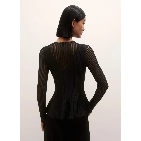 Fine Metallic Knit – luxury British Black in Me and Em exclusively at Luxury Shoes 