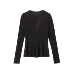 Me and Em Sheer Knit Peplum Top