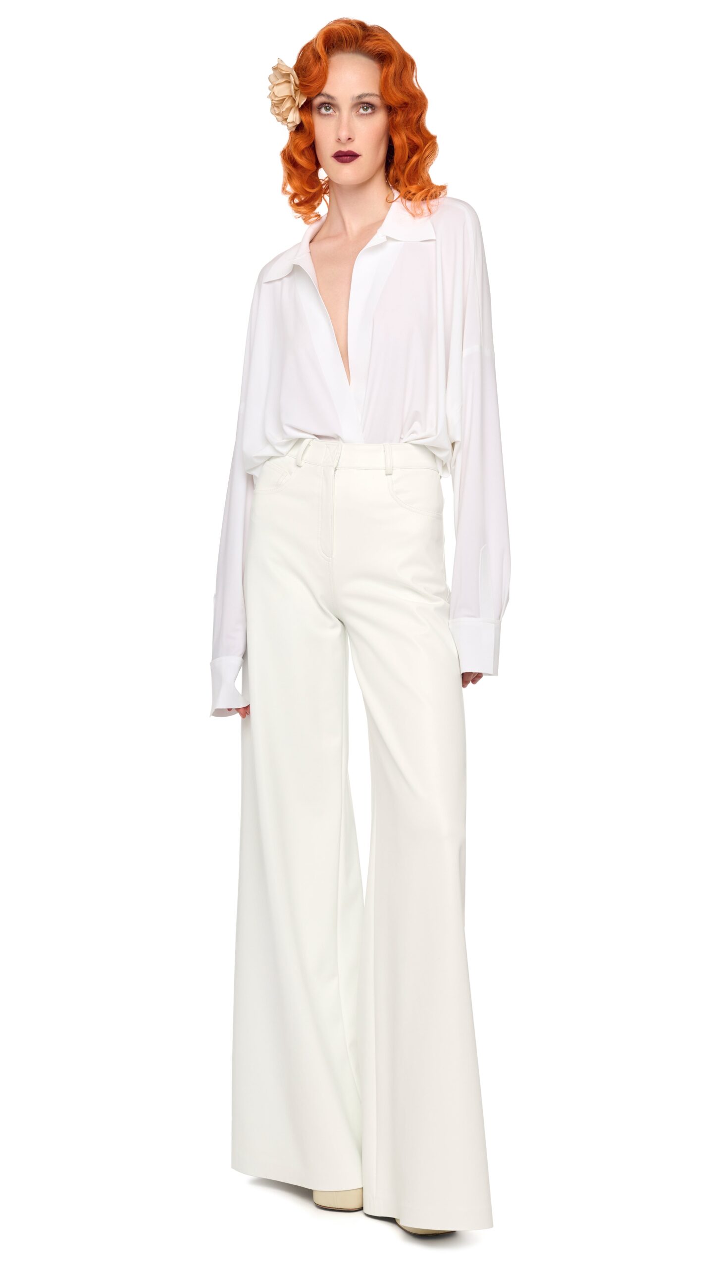 Norma Kamali Elephant Jean | Ready to Wear Collection Luxury Shoes Elevate your elegance in this Norma Kamali from the resort wear edit