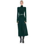 Norma Kamali Ls Shoulder Pad Turtle Flared Dress To Midcalf | Ready to Wear Collection Luxury Shoes Elevate your elegance in this Norma Kamali from the resort wear edit