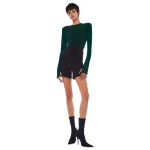 Norma Kamali Shoulder Pad Long Sleeve Crew Top | Ready to Wear Collection Luxury Shoes Elevate your elegance in this Norma Kamali from the resort wear edit