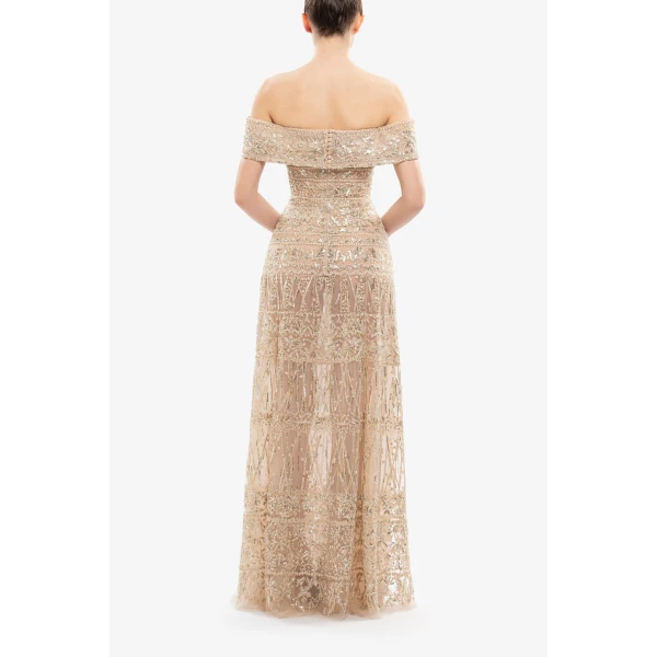 Saiid Kobeisy Beaded Tulle Dress
