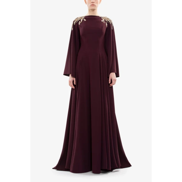 Saiid Kobeisy Embellished crepe kaftan