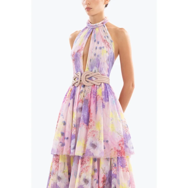 Saiid Kobeisy Floral printed long dress