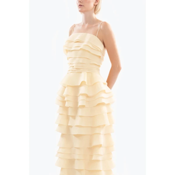 Saiid Kobeisy Layered organza long dress