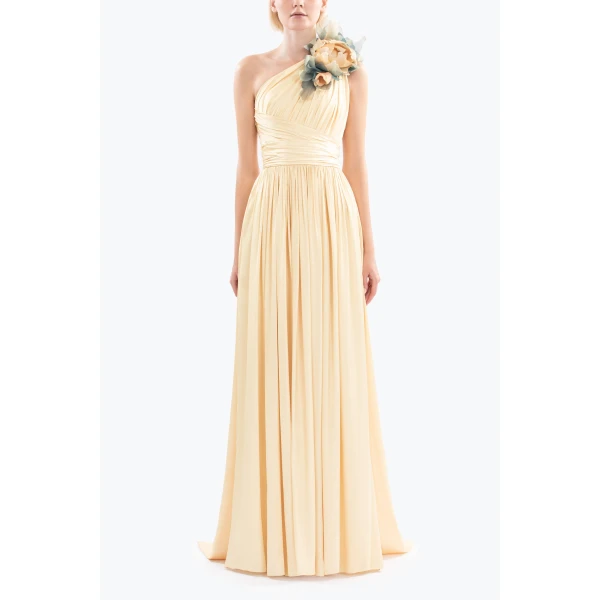 Saiid Kobeisy Long coco pleated dress