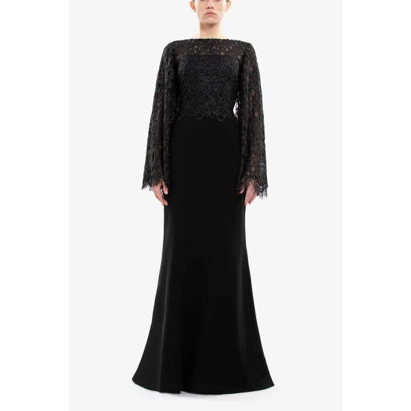 Saiid Kobeisy Long guipurre dress