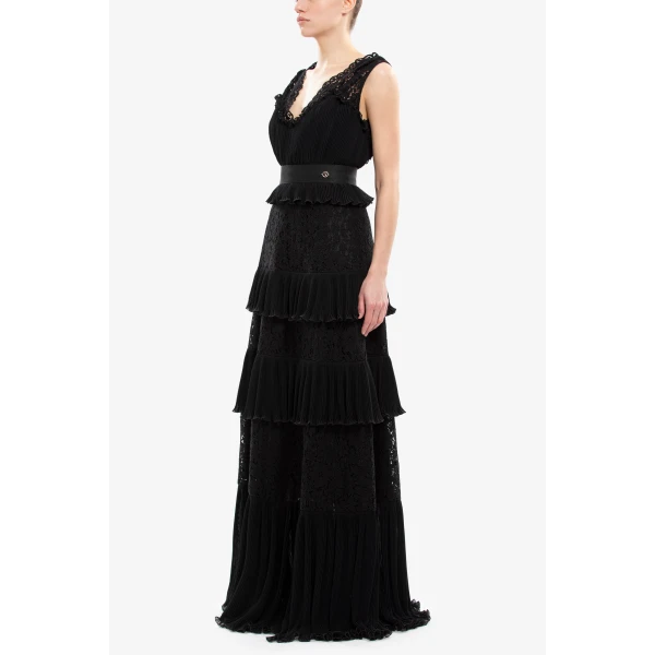 Saiid Kobeisy Pleated lace dress