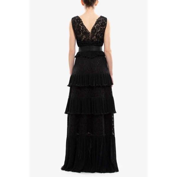 Saiid Kobeisy Pleated lace dress