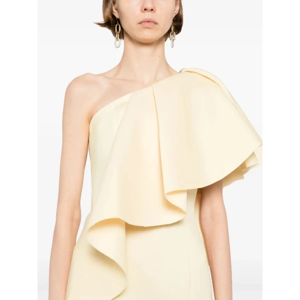 Saiid Kobeisy Ruffled scuba long dress