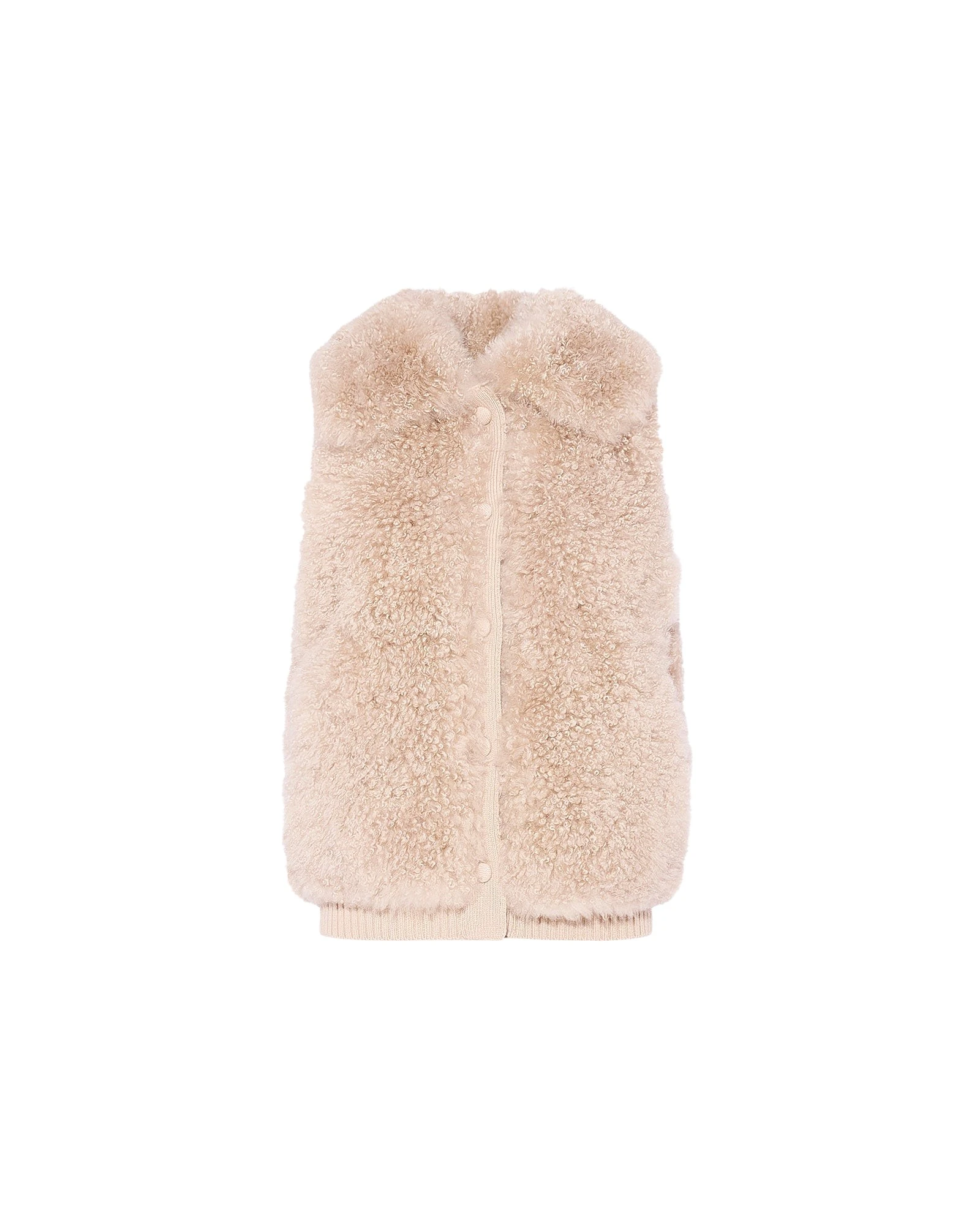 Yves-Salomon-Cashmere-lambskin-and-Merino-knit-gilet77641_nobg Woman wearing Yves Salomon shearling fur coat – luxury outerwear at Luxury Shoes