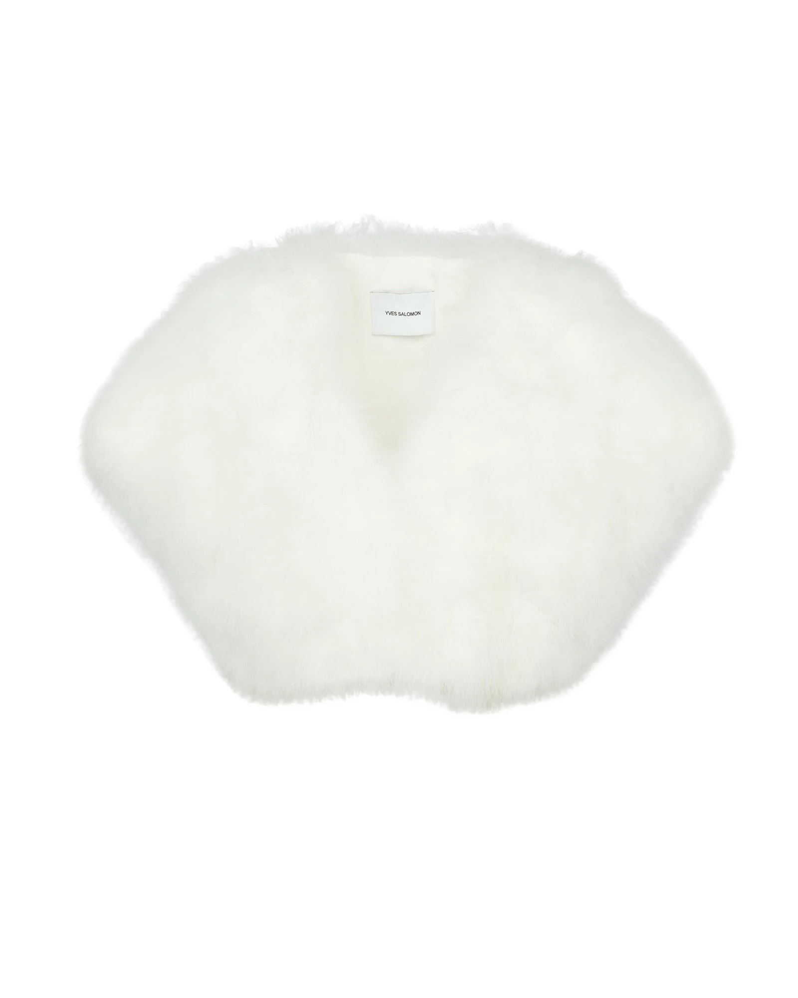 Yves-Salomon-Cropped-feather-bolero46928_nobg Woman wearing Yves Salomon shearling fur coat – luxury outerwear at Luxury Shoes