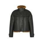 Yves-Salomon-Gonfio-merino-cropped-jacket33782_nobg Woman wearing Yves Salomon shearling fur coat – luxury outerwear at Luxury Shoes
