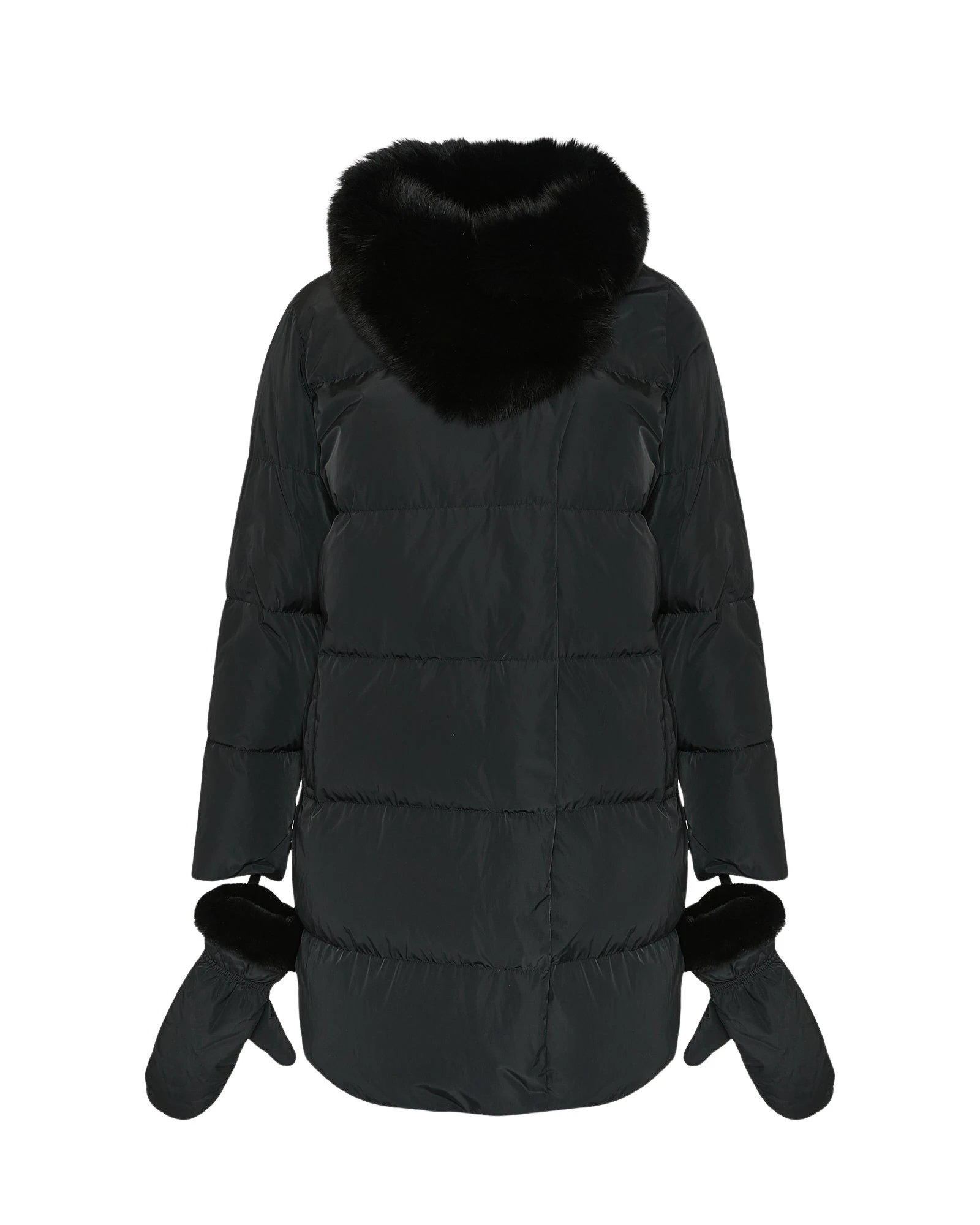 Yves-Salomon-Long-belted-down-jacket-in-technical-fabric-with-detachable-fox-fur-collar-534961_nobg Woman wearing Yves Salomon shearling fur coat – luxury outerwear at Luxury Shoes
