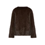 Yves-Salomon-Merino-knit-and-mink-jacket40789_nobg Woman wearing Yves Salomon shearling fur coat – luxury outerwear at Luxury Shoes