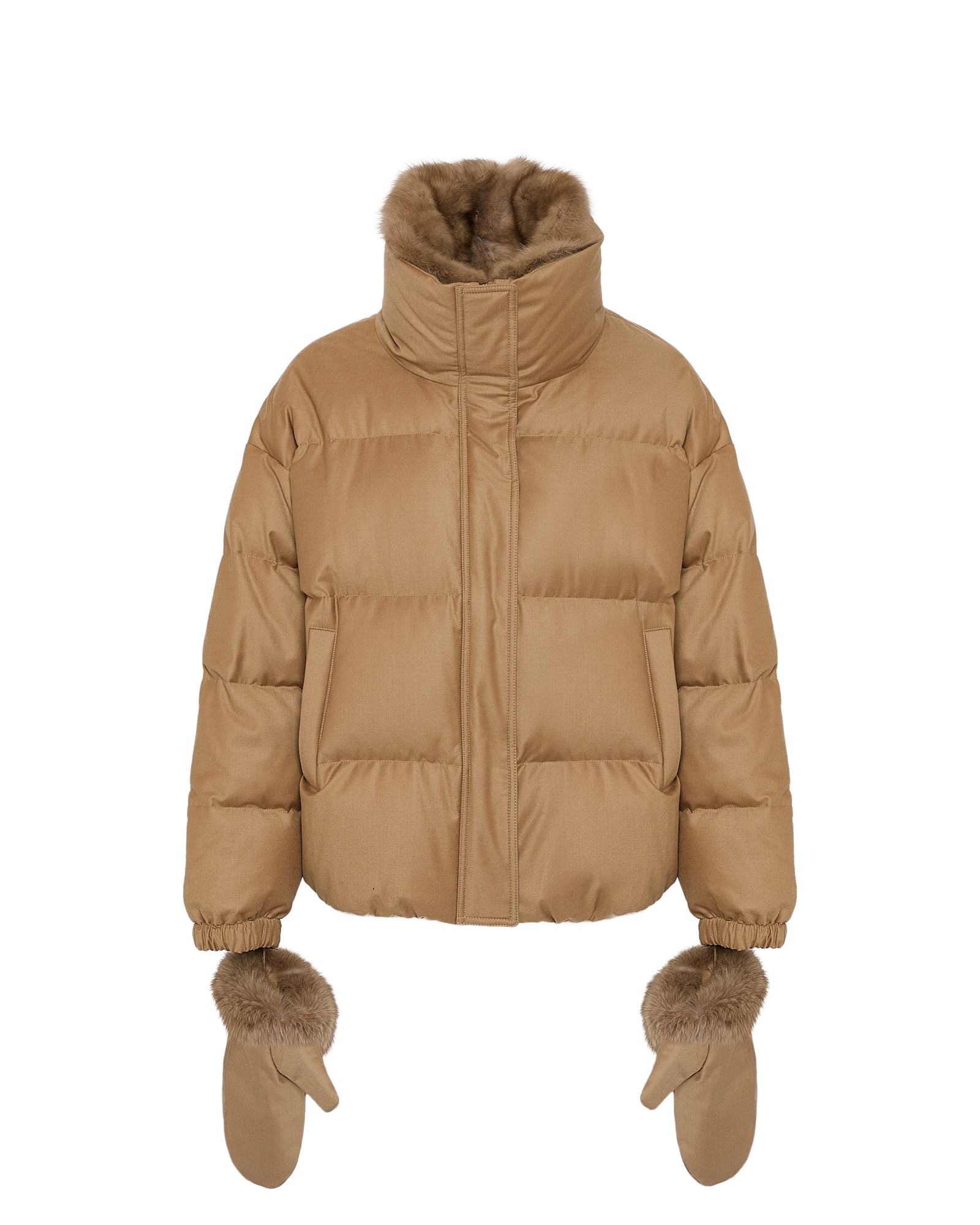 Yves-Salomon-Short-down-jacket-made-with-Loro-Piana-flannel-and-sable-fur-571760_nobg Woman wearing Yves Salomon shearling fur coat – luxury outerwear at Luxury Shoes