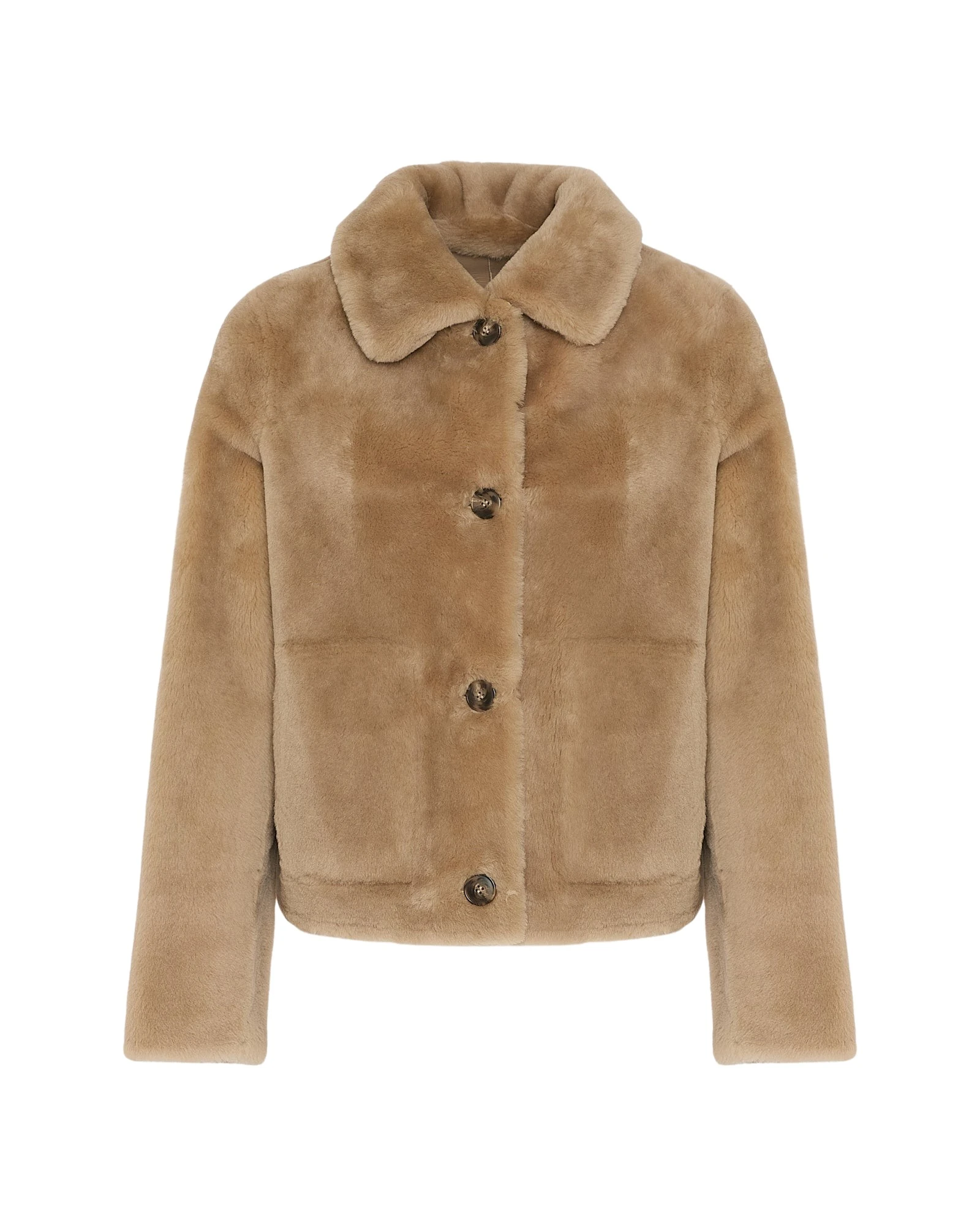 Yves-Salomon-Short-jacket-in-merino-lambskin20440_nobg Woman wearing Yves Salomon shearling fur coat – luxury outerwear at Luxury Shoes