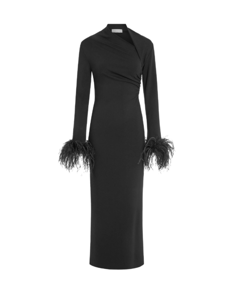 Elevate your elegance in this 16Arlington  from the luxury feather dress edit