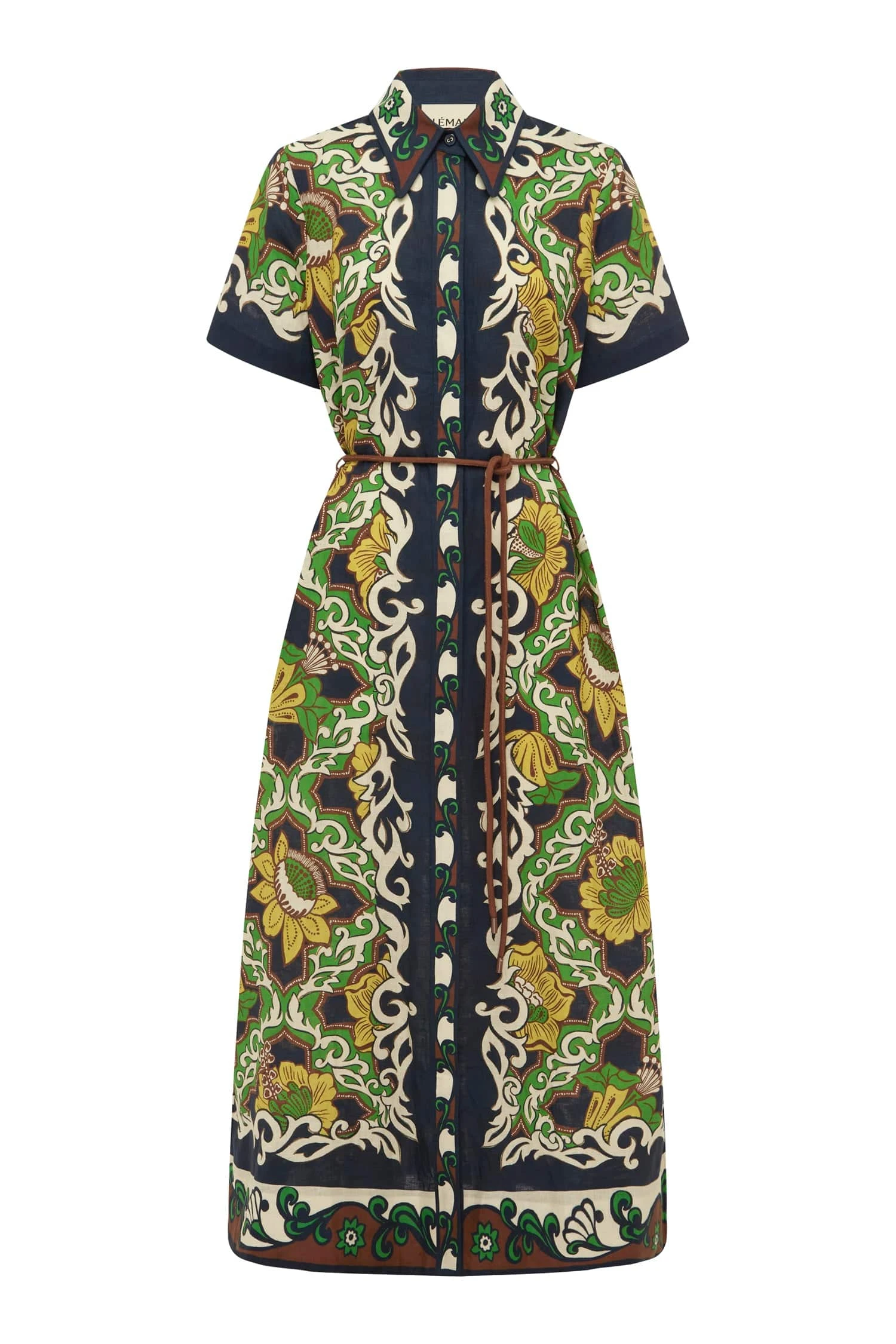 Liana Shirtdress by Alemais - Dresses Alemais Liana Shirtdress Sustainable Dresses with Alemais print - Luxury Handbags Australian Designer