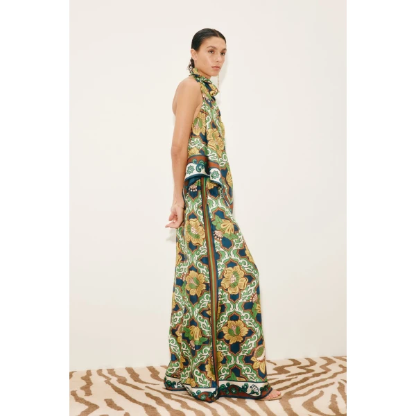 Alemais Liana Silk Top  Sustainable Tops with Alemais print -  Luxury Handbags Australian Designer