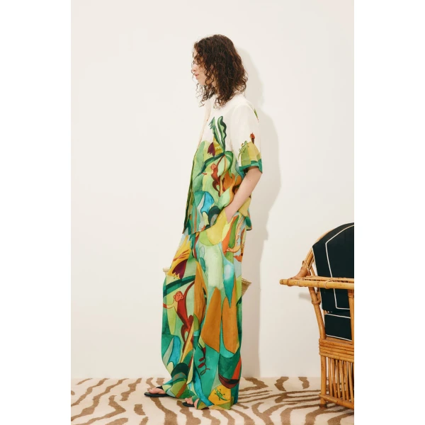 Alemais Mokshini Shirt  Sustainable Tops with Alemais print -  Luxury Handbags Australian Designer