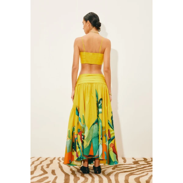 Alemais Mokshini Skirt  Sustainable Skirts with Alemais print -  Luxury Handbags Australian Designer