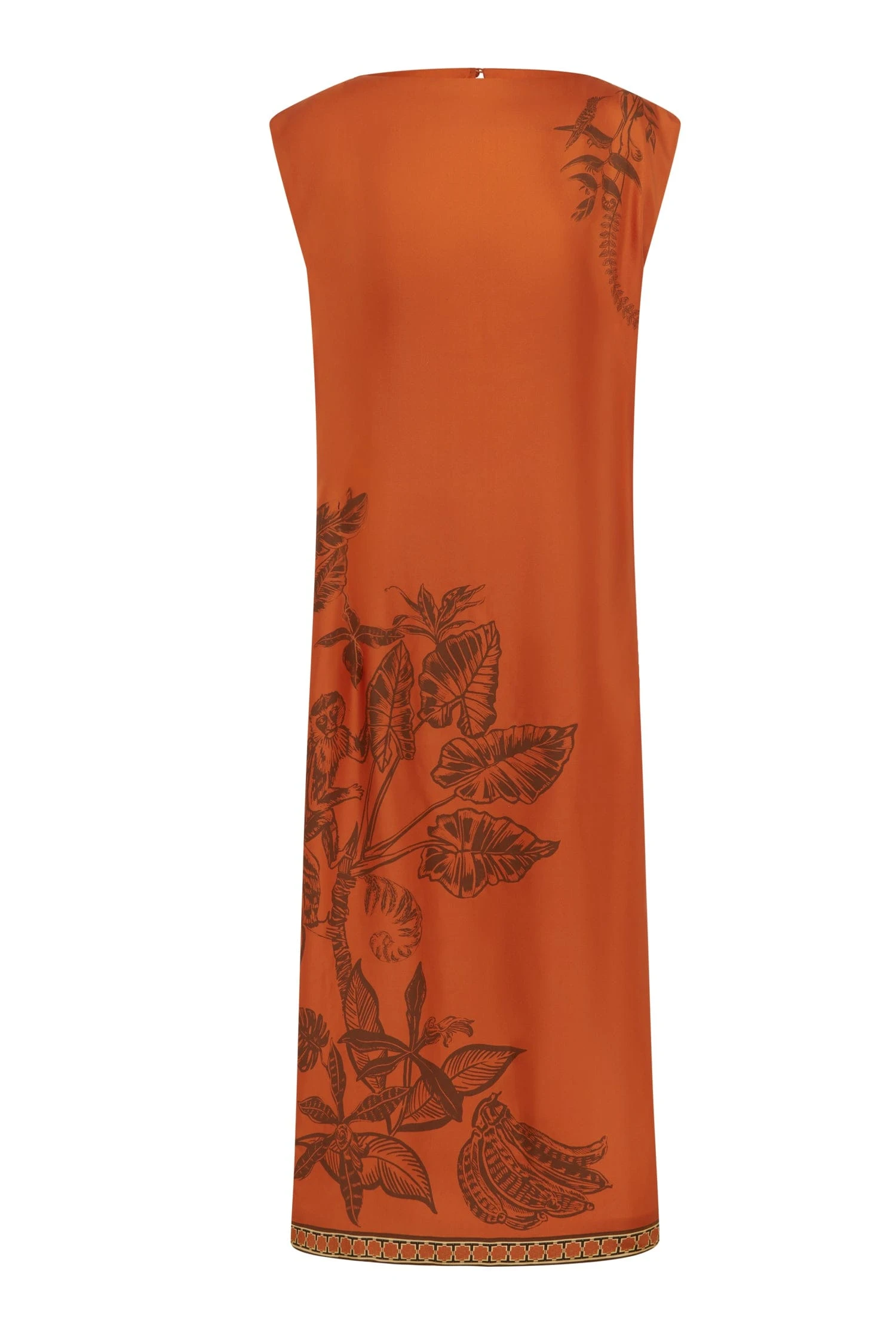 Monkey Dance Silk Midi Dress by Alemais - Dresses Alemais Monkey Dance Silk Midi Dress Sustainable Dresses with Alemais print - Luxury Handbags Australian Designer
