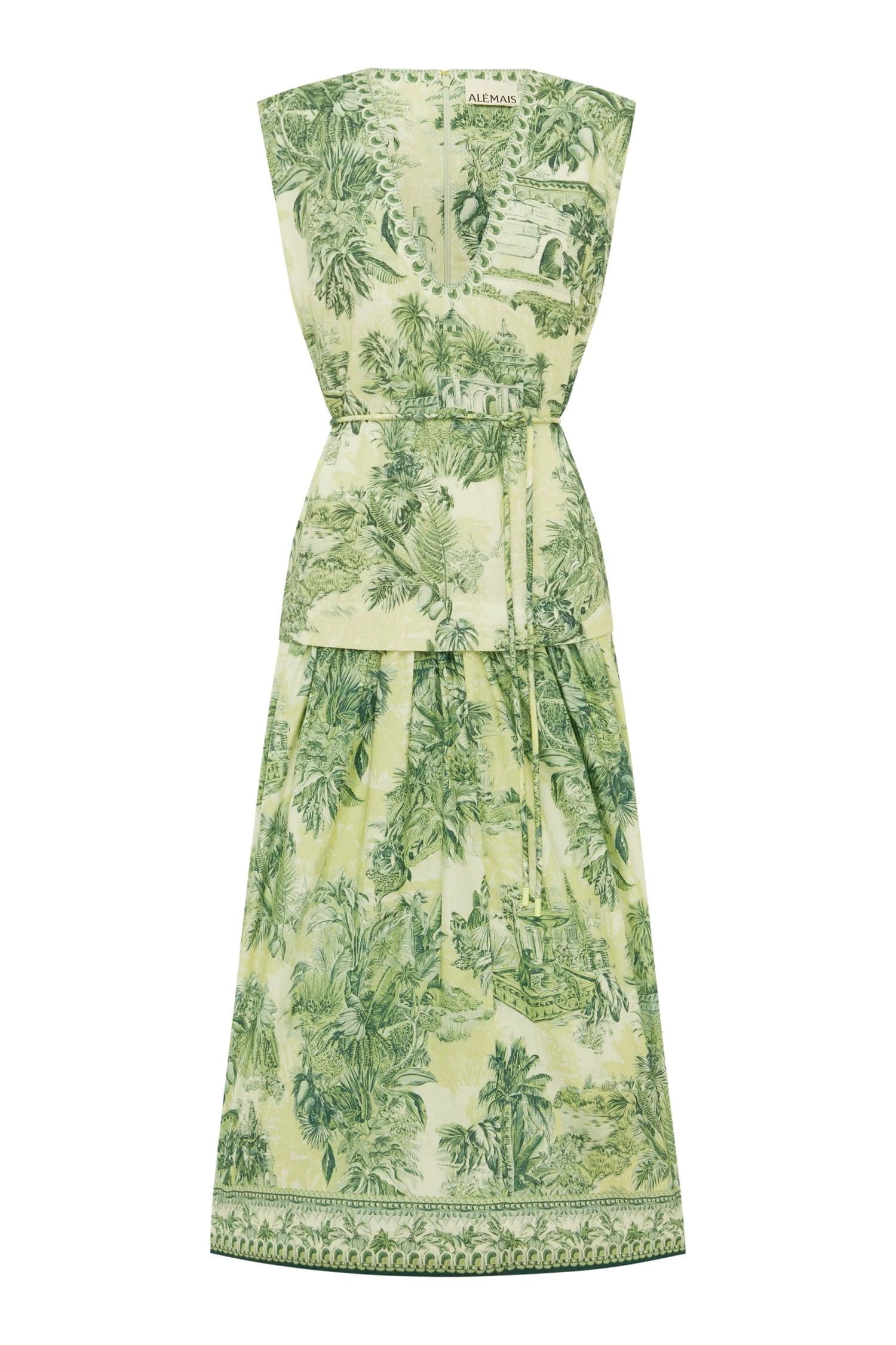 Sara Midi Dress by Alemais - Dresses Alemais Sara Midi Dress Sustainable Dresses with Alemais print - Luxury Handbags Australian Designer