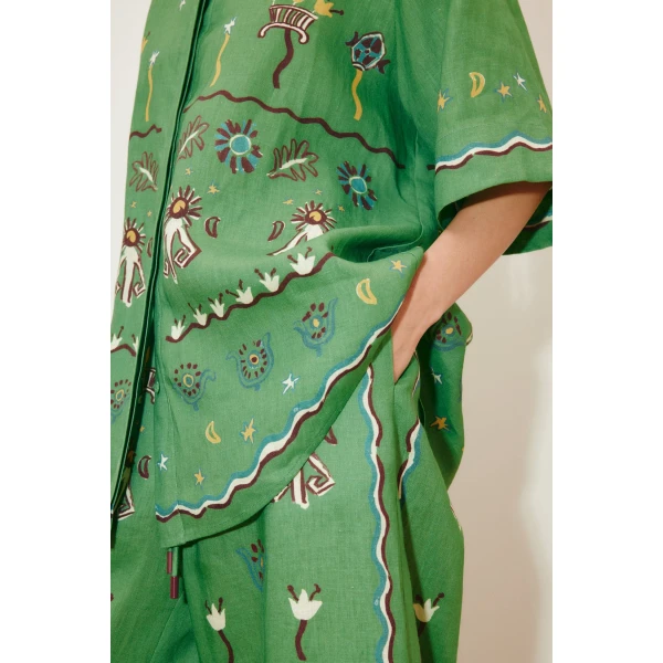 Alemais Sun Dancer Pant  Sustainable Pants with Alemais print -  Luxury Handbags Australian Designer