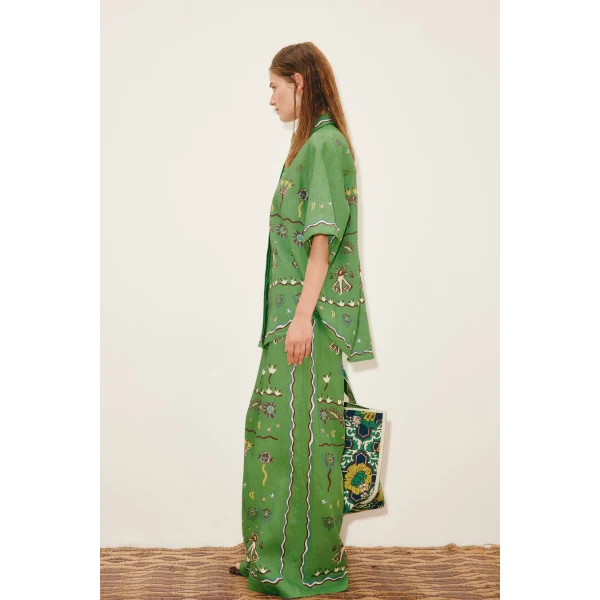 Alemais Sun Dancer Shirt  Sustainable Tops with Alemais print -  Luxury Handbags Australian Designer