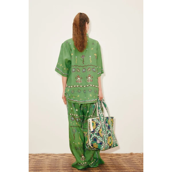 Alemais Sun Dancer Shirt  Sustainable Tops with Alemais print -  Luxury Handbags Australian Designer