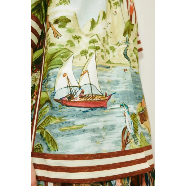 Alemais Toucan Tango Shirt  Sustainable Tops with Alemais print -  Luxury Handbags Australian Designer