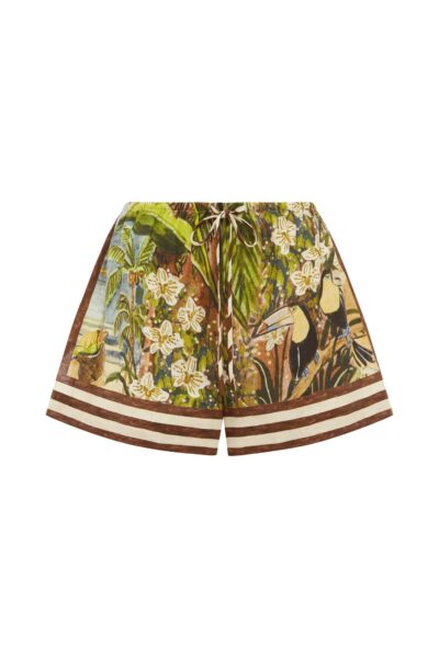 Alemais Toucan Tango Short  Sustainable Shorts with Alemais print -  Luxury Handbags Australian Designer