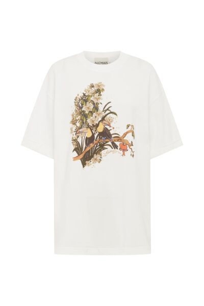Alemais Toucan Tango Tee  Sustainable Tops with Alemais print -  Luxury Handbags Australian Designer