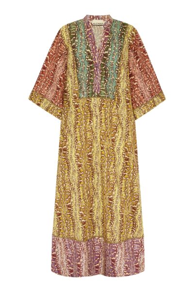 Alemais Varna Midi Dress  Sustainable Dresses with Alemais print -  Luxury Handbags Australian Designer