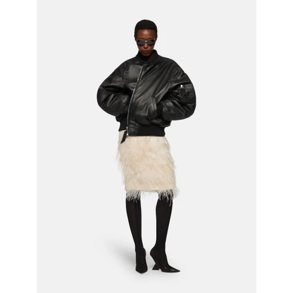 The Attico 'Anja'' Black Bomber - The Attico Jackets - Designed by Gilda Ambrosio & Giorgia Tordini - Shop at Luxury Shoes 