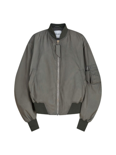 The Attico 'Anja'' Grey Bomber - The Attico Jackets - Designed by Gilda Ambrosio & Giorgia Tordini - Shop at Luxury Shoes 