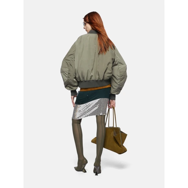 The Attico "Anja'' Military Green Bomber - The Attico Jackets - Designed by Gilda Ambrosio & Giorgia Tordini - Shop at Luxury Shoes 