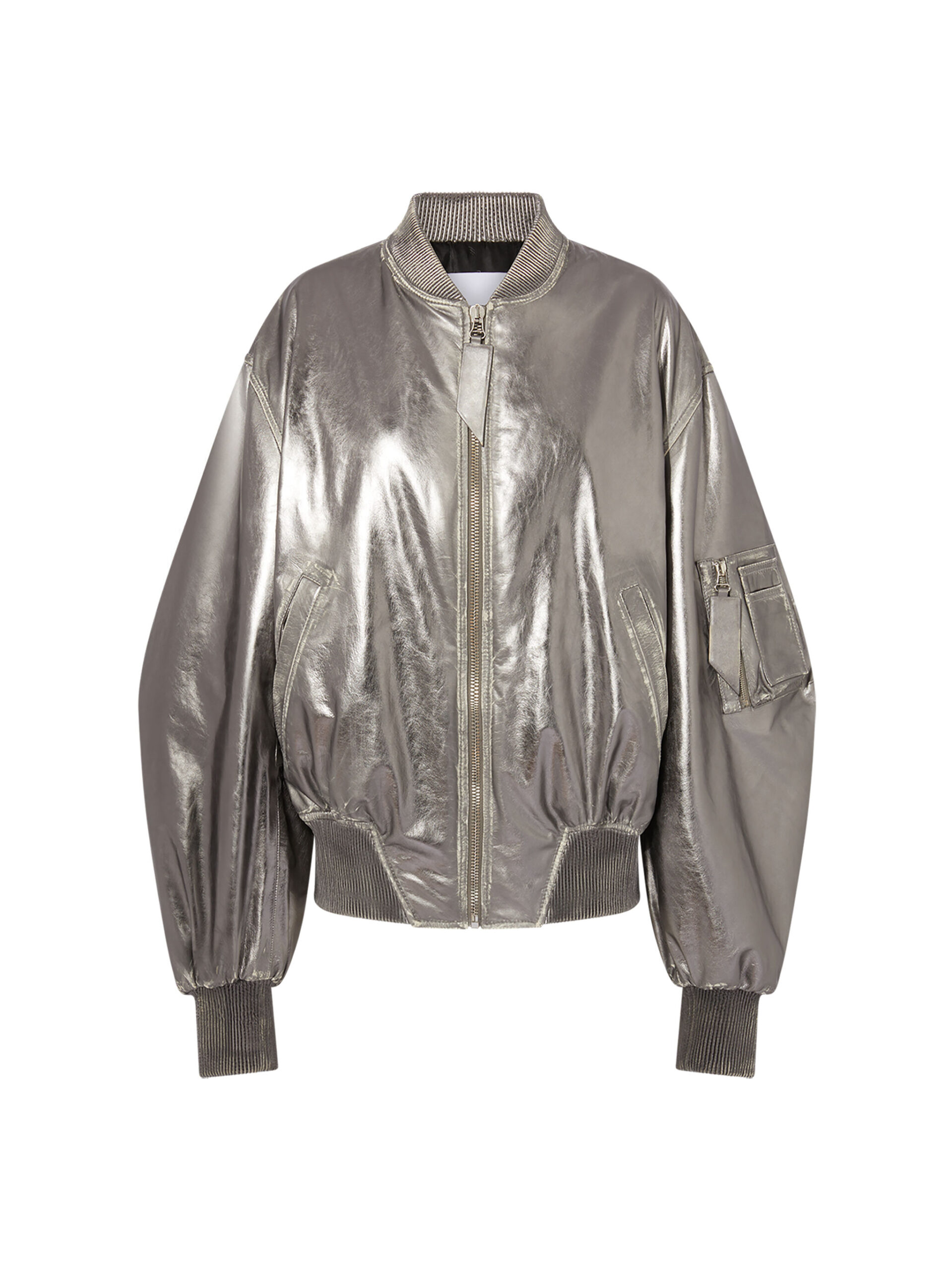 The Attico 'Anja'' Silver Bomber - The Attico Jackets - Designed by Gilda Ambrosio & Giorgia Tordini - Shop at Luxury Shoes The Attico 'Anja'' Silver Bomber - The Attico Jackets - Designed by Gilda Ambrosio & Giorgia Tordini - Shop at Luxury Shoes