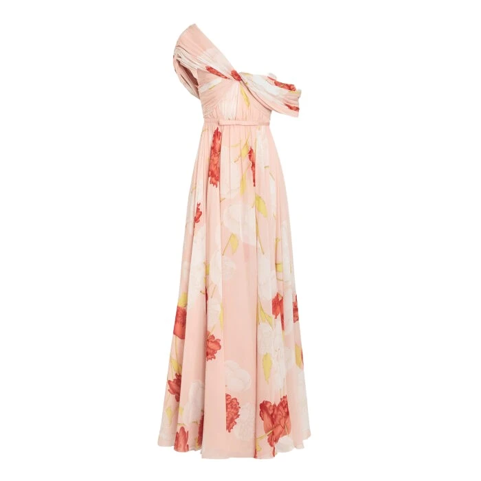 Asymmetrical-Long-Pink-Blossoms-Silk-Dress-Giambattista-Valli-Dresses-920288_nobg Giambattista Valli Asymmetrical Long Pink Blossoms Silk Dress - Giambattista Valli Dresses - Romantic Couture - Shop at Luxury Shoes