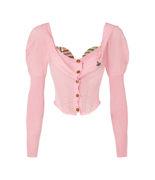 Vivienne Westwood Bea Corset Cardigan - Vivienne Westwood Knitwear - Punk Luxury - Shop at Luxury Shoes 
