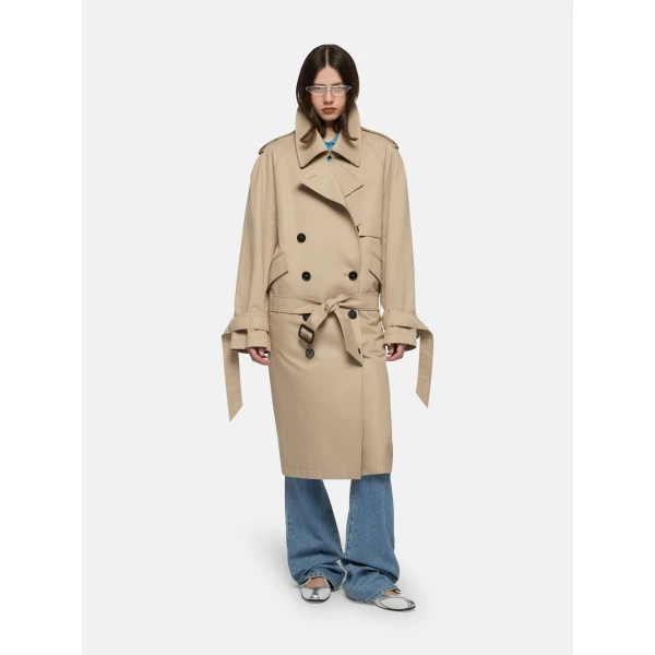 The Attico Beige Trench - The Attico Coats - Designed by Gilda Ambrosio & Giorgia Tordini - Shop at Luxury Shoes 