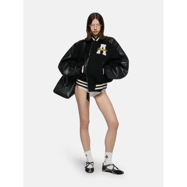 The Attico Black Bomber - The Attico Jackets - Designed by Gilda Ambrosio & Giorgia Tordini - Shop at Luxury Shoes 
