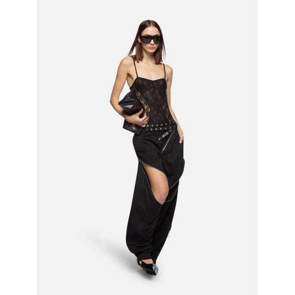 The Attico Black Long Pant - The Attico Pants - Designed by Gilda Ambrosio & Giorgia Tordini - Shop at Luxury Shoes 
