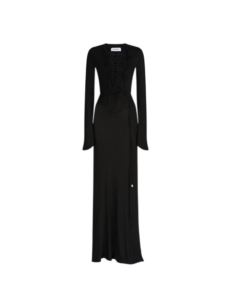 The Attico Black Midi Dress - The Attico Dresses - Designed by Gilda Ambrosio & Giorgia Tordini - Shop at Luxury Shoes 